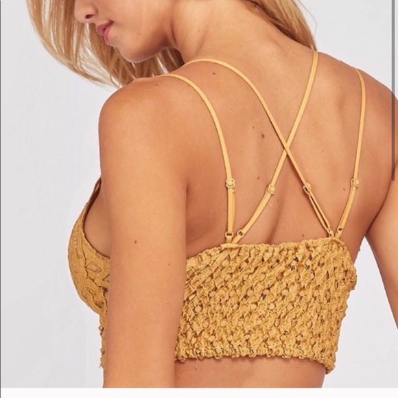 Bohemian Yellow Festival Bralette Crop Top - Picture 2 of 3